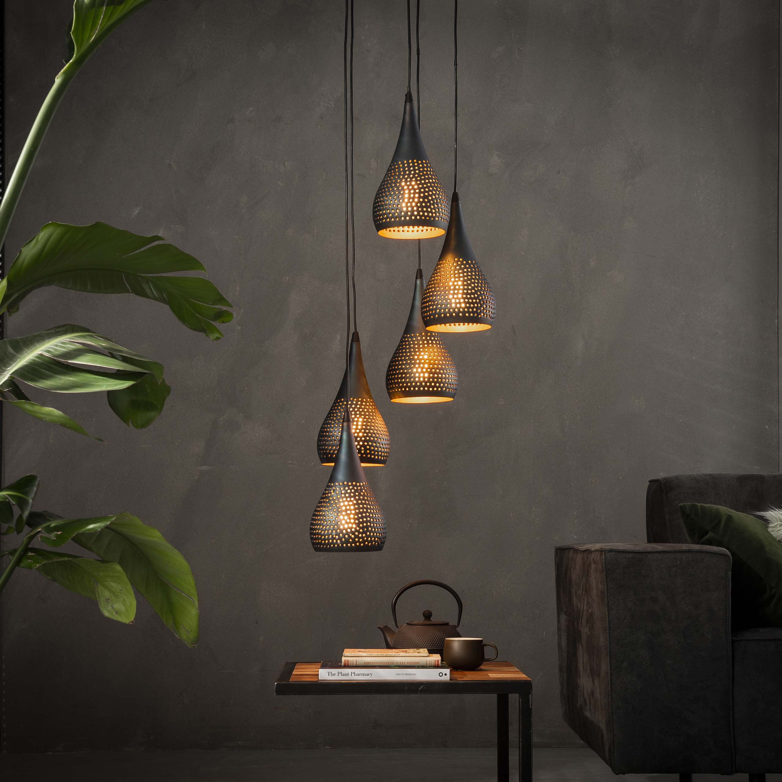 Hanging lamp 5L Punch stepped