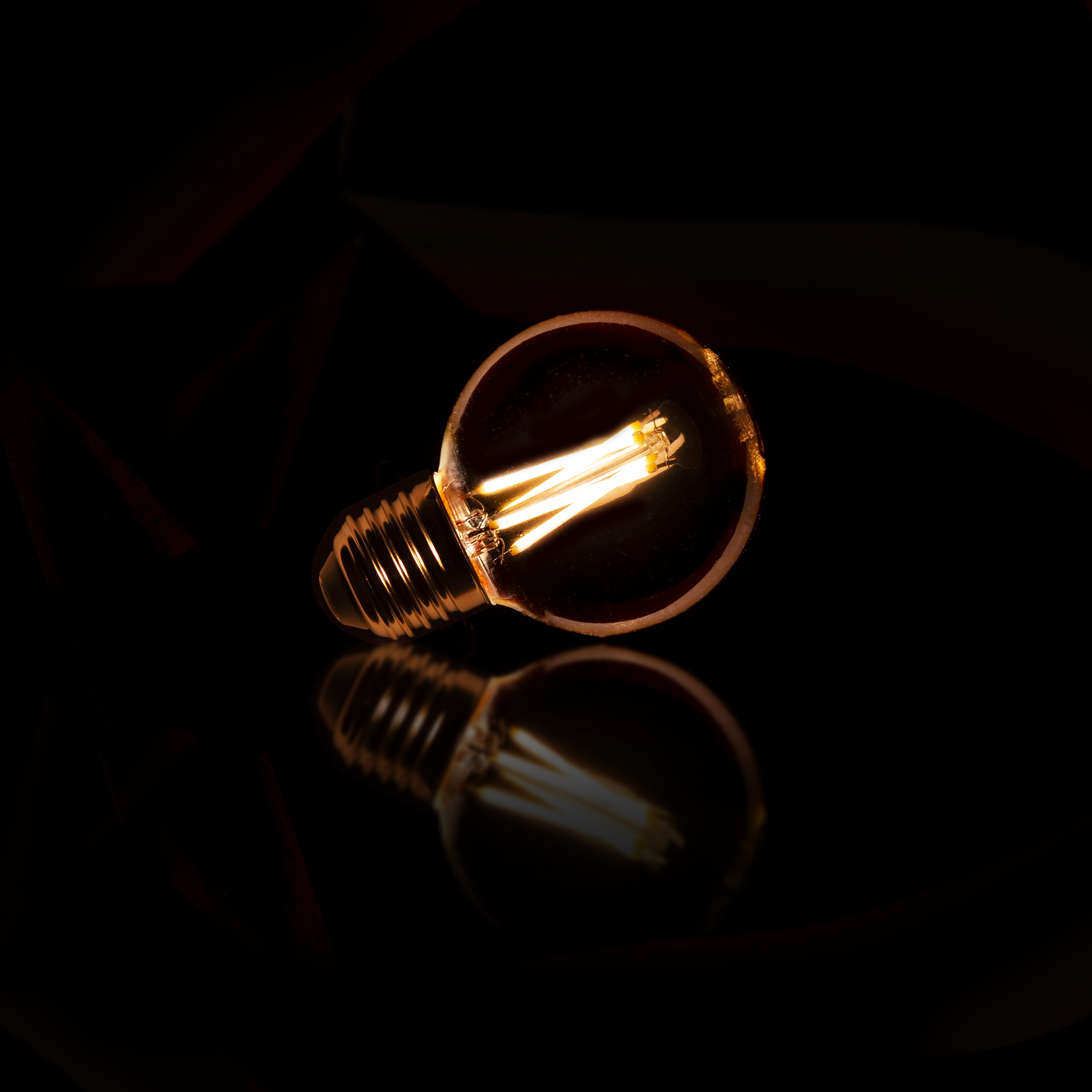 Light source LED [G60] filament ball Ø6 / Amber-colored glass