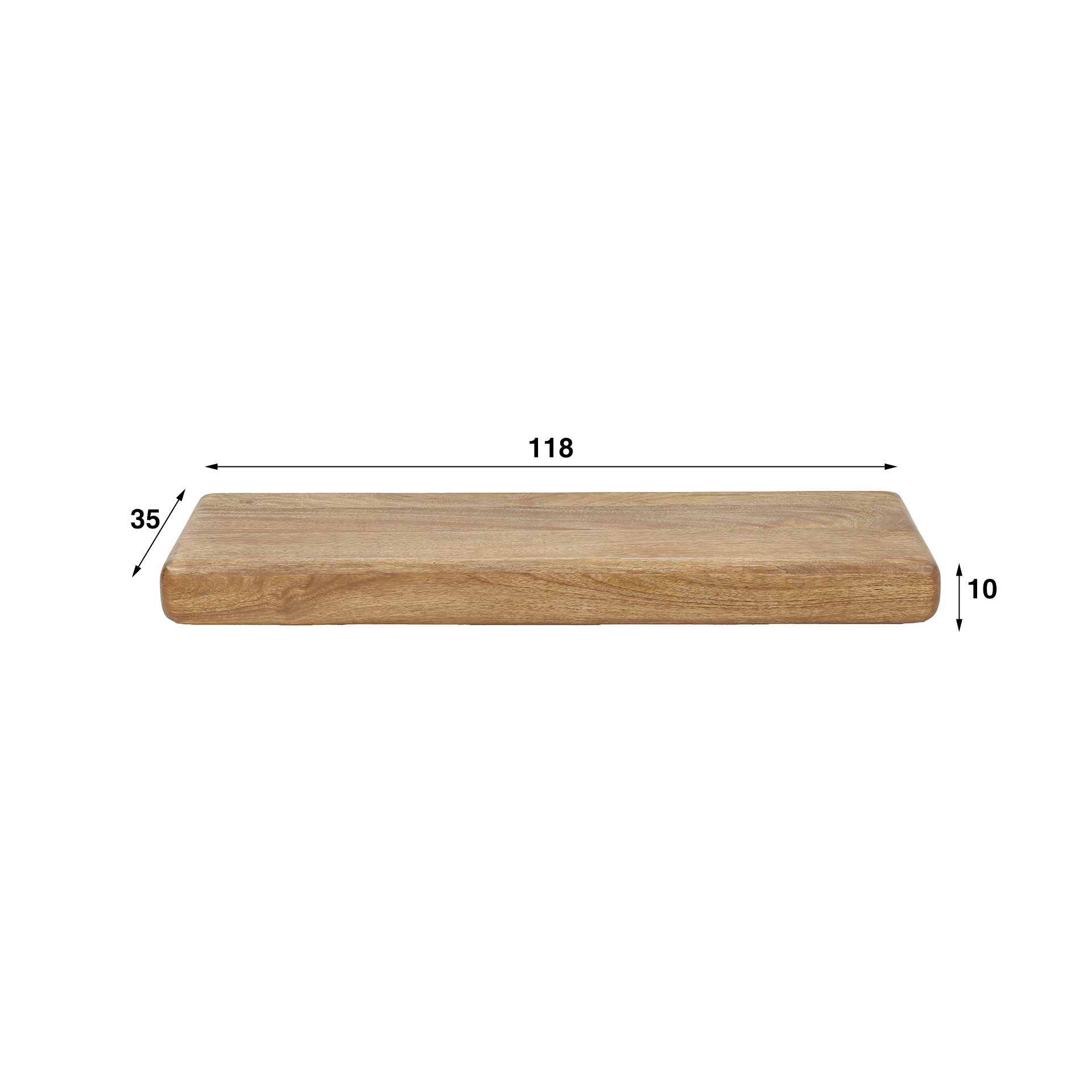 Wall shelf 118 sleek / Solid mango sand color