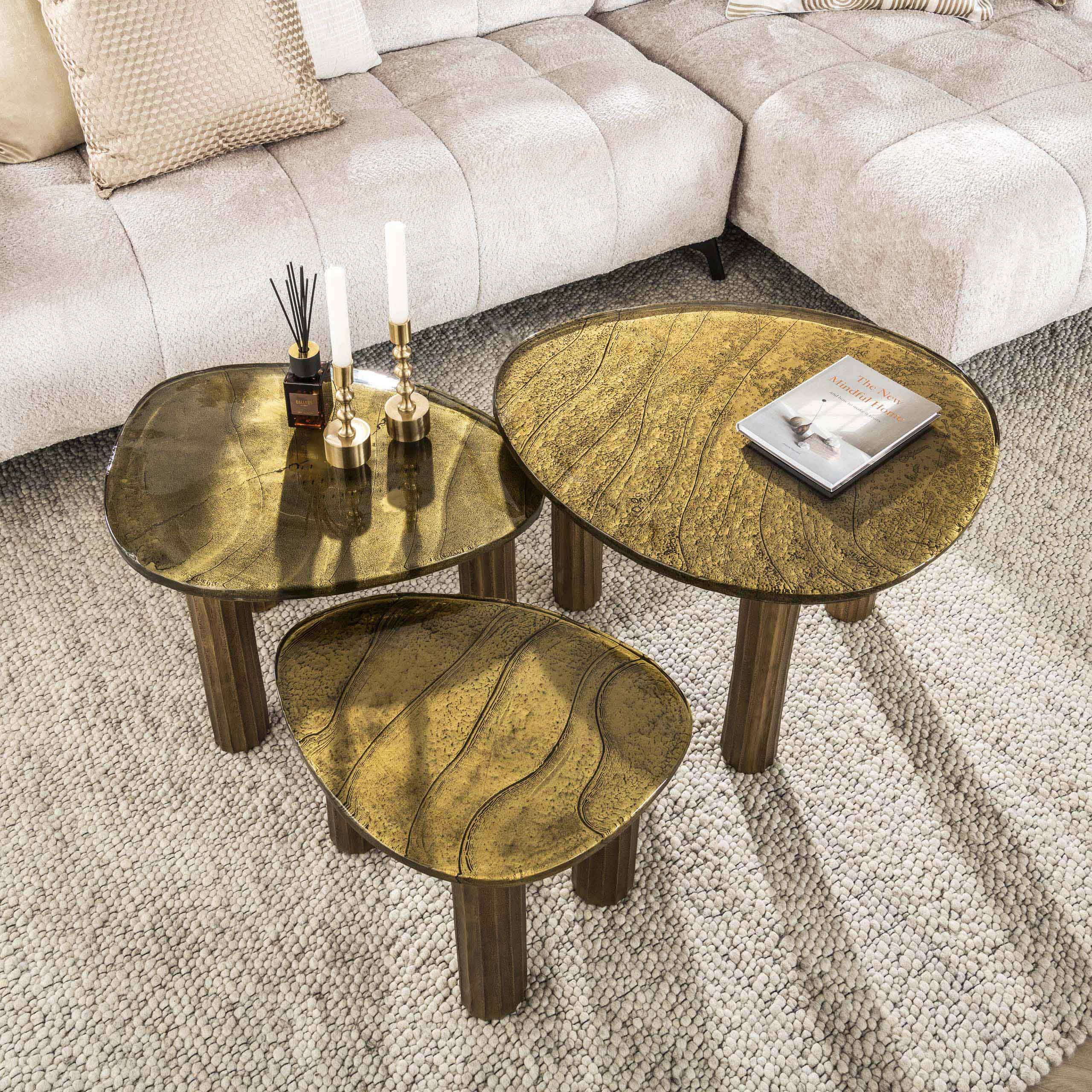 Mesa de centro Eclipse S - Oro antiguo