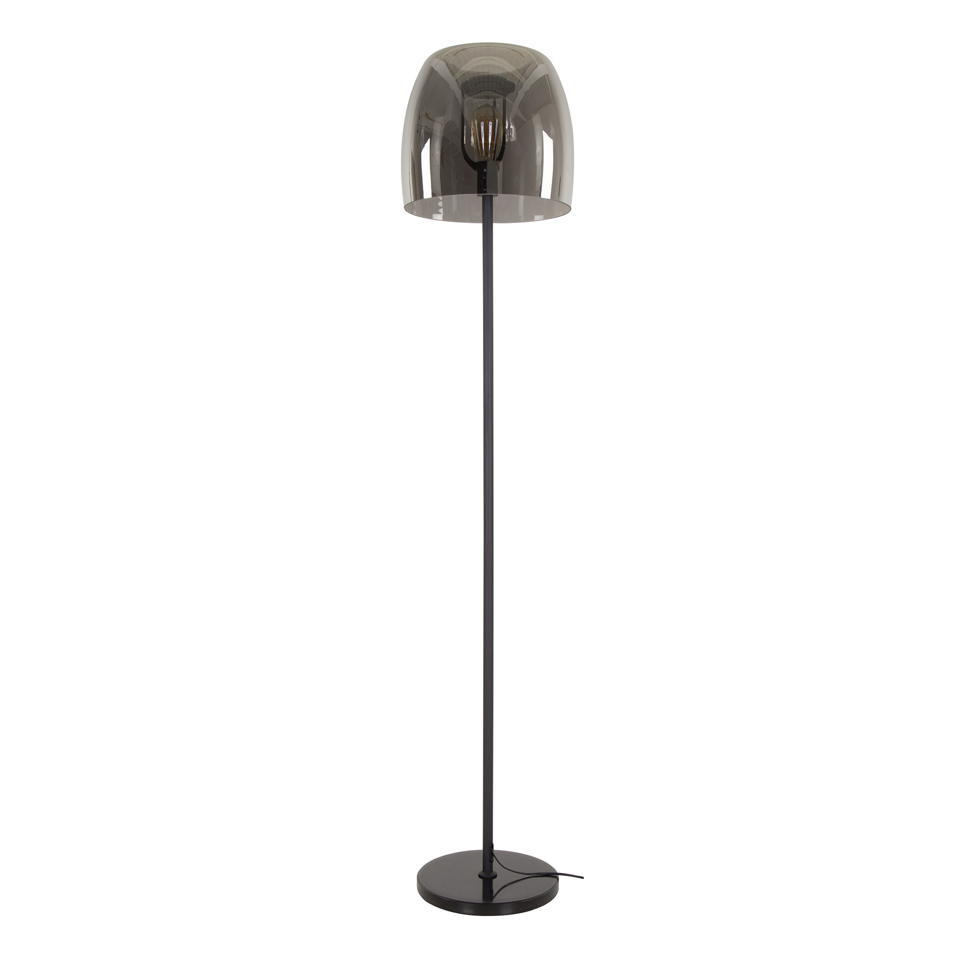 Floor lamp 1L drift glass / Smoke gray glass