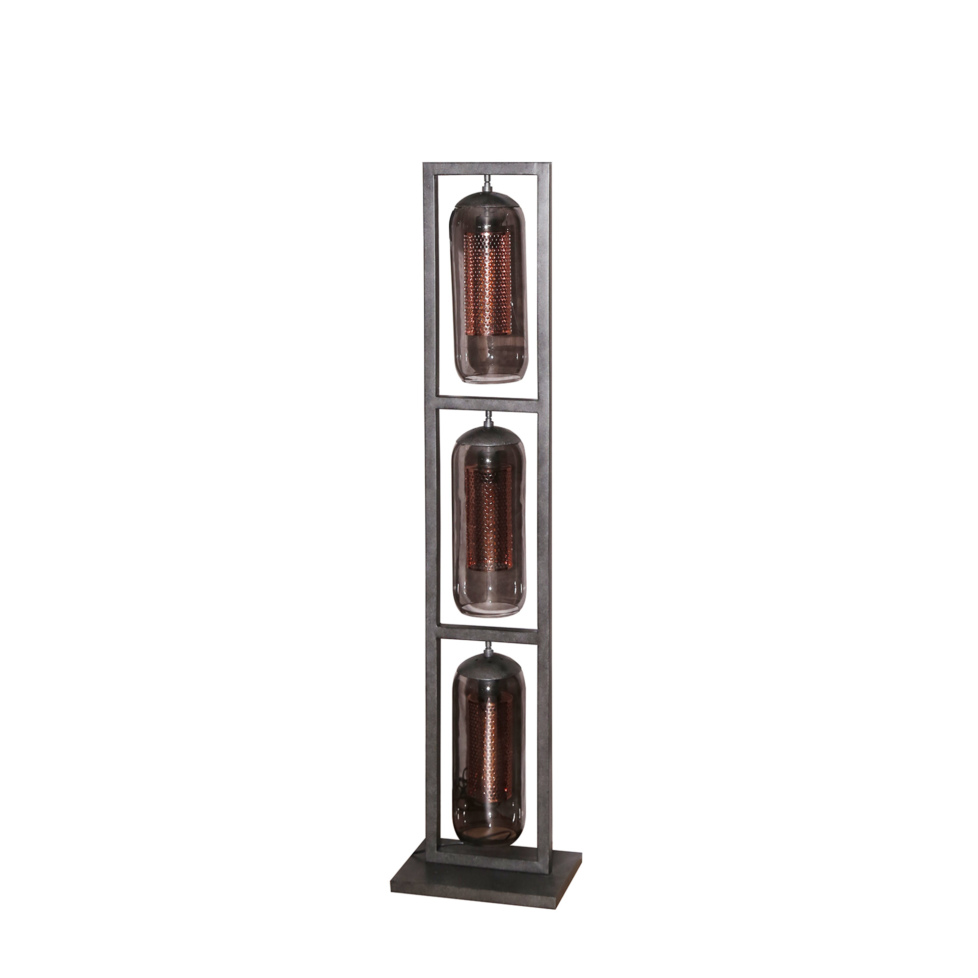 Floor lamp Smoke Mesh 3-light - Artic black