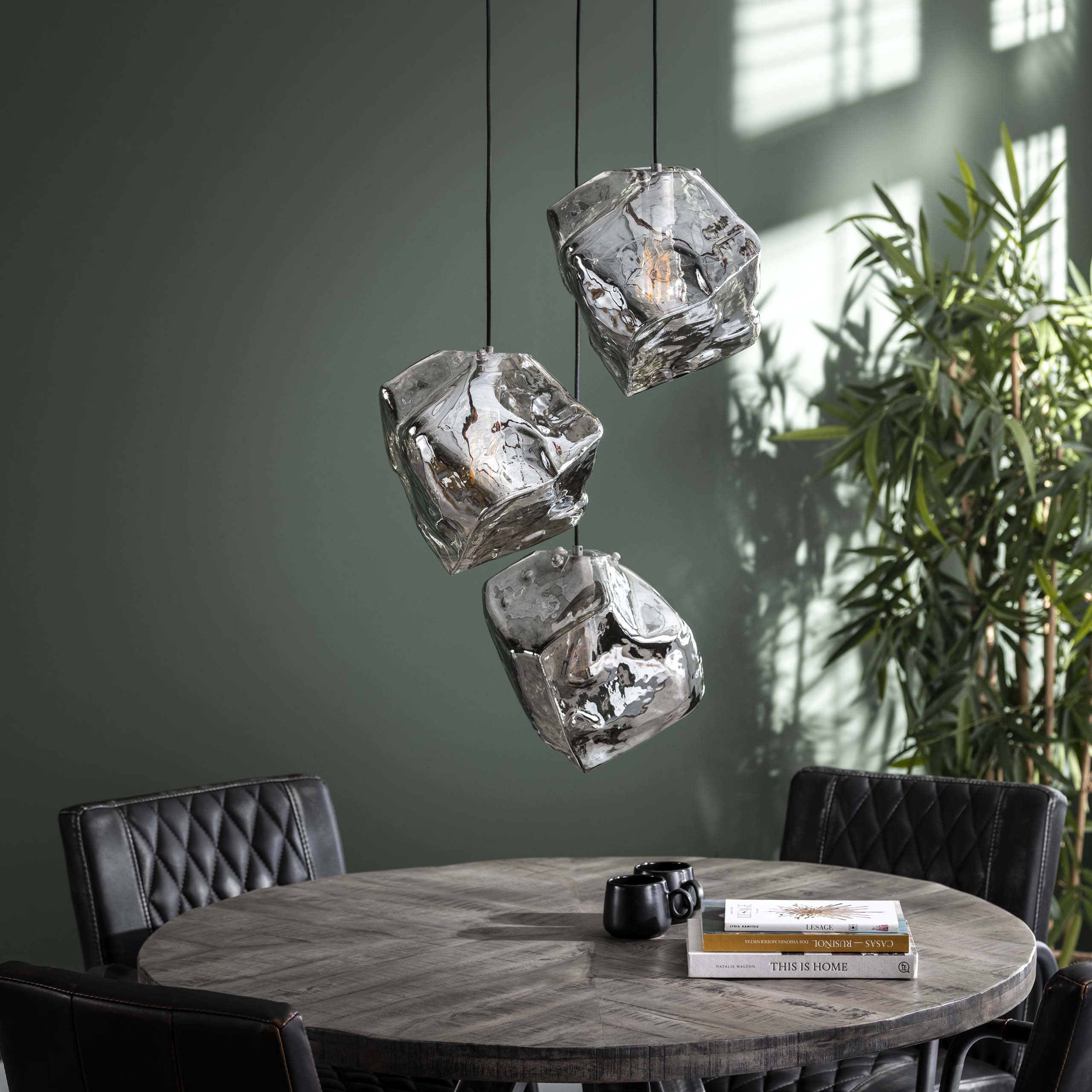 Hanging lamp 3L Meteor stepped