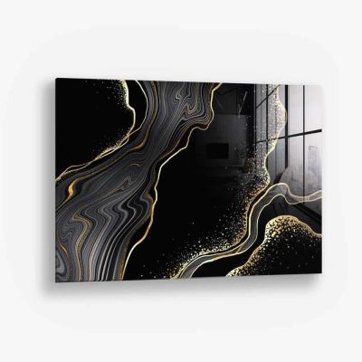Black & Gold Stone – Vidrio