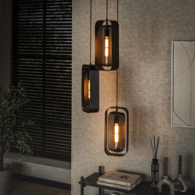 Hanging lamp 3L mesh rotate / Artic black