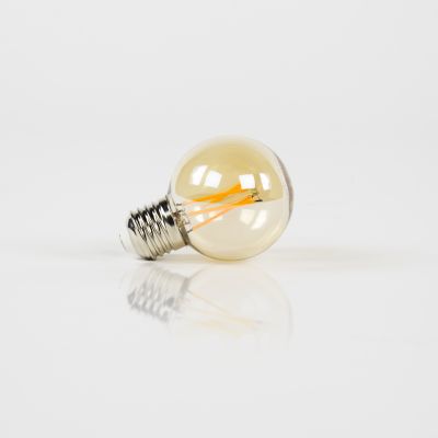 Fuente de luz LED [G60] bola de filamento Ø6 / Vidrio color ámbar