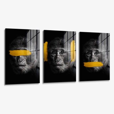 Bundle: “3 Wise Monkeys” (3x) - Glass