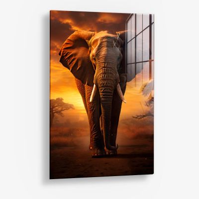 Elephant on the Road II – Vidrio