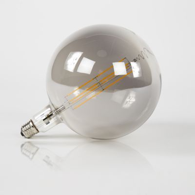 Fuente de luz LED [G200] bombilla de filamento Ø20,0 - E27 8W / Vidrio gris humo