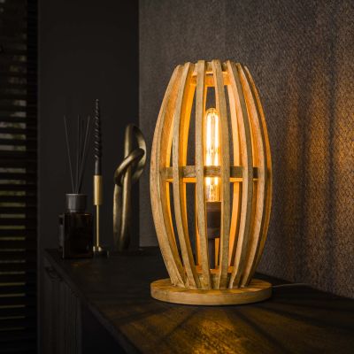 Lámpara de mesa 1L orbit / Mango macizo natural
