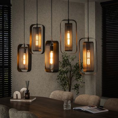 Hanging lamp 5L mesh rotate / Artic black